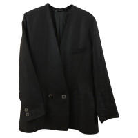 Gianni Versace Jacket/Coat Linen in Black