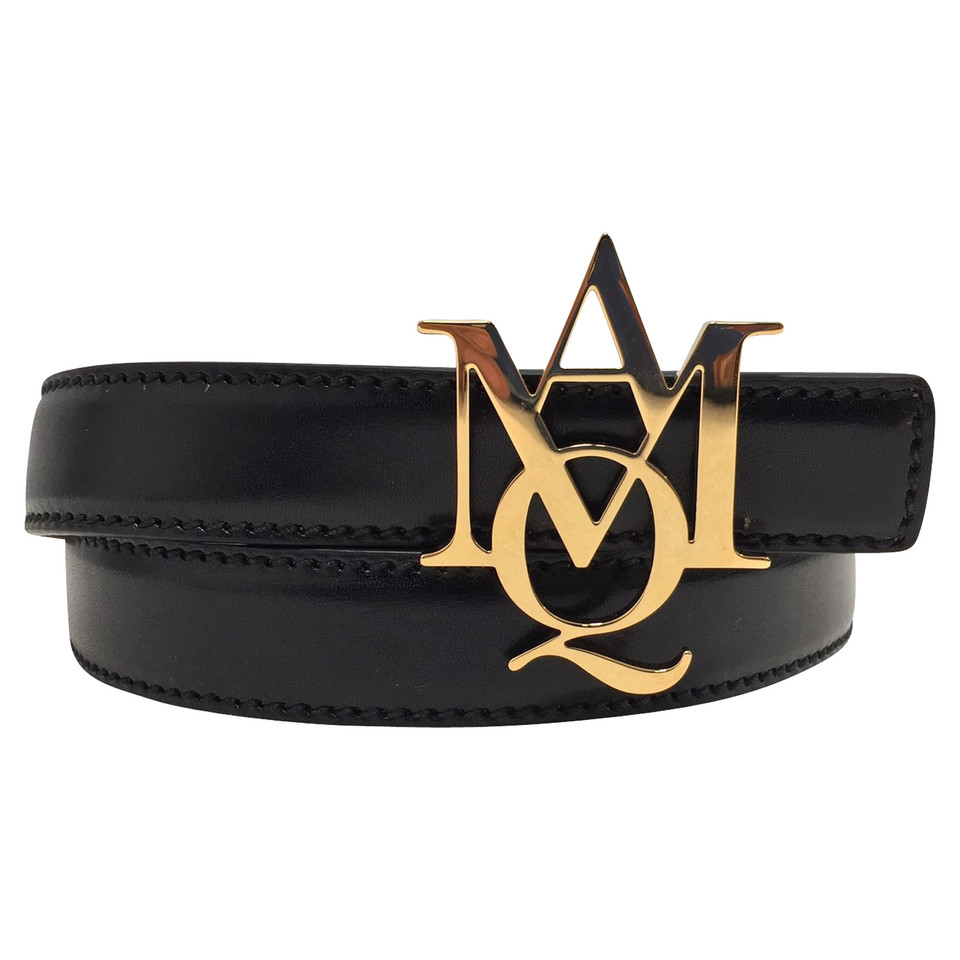 Alexander McQueen Black leather belt 