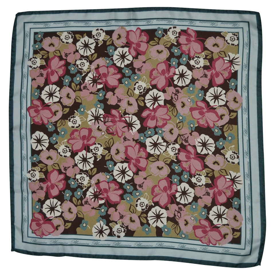Blumarine Zijden sjaal met bloemmotief