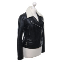 Victoria Beckham Leren jas in zwart