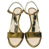 Prada Sandals Leather in Gold