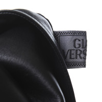 Gianni Versace Jupe en cuir noir
