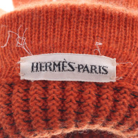 Hermès Guanti in cashmere arancione