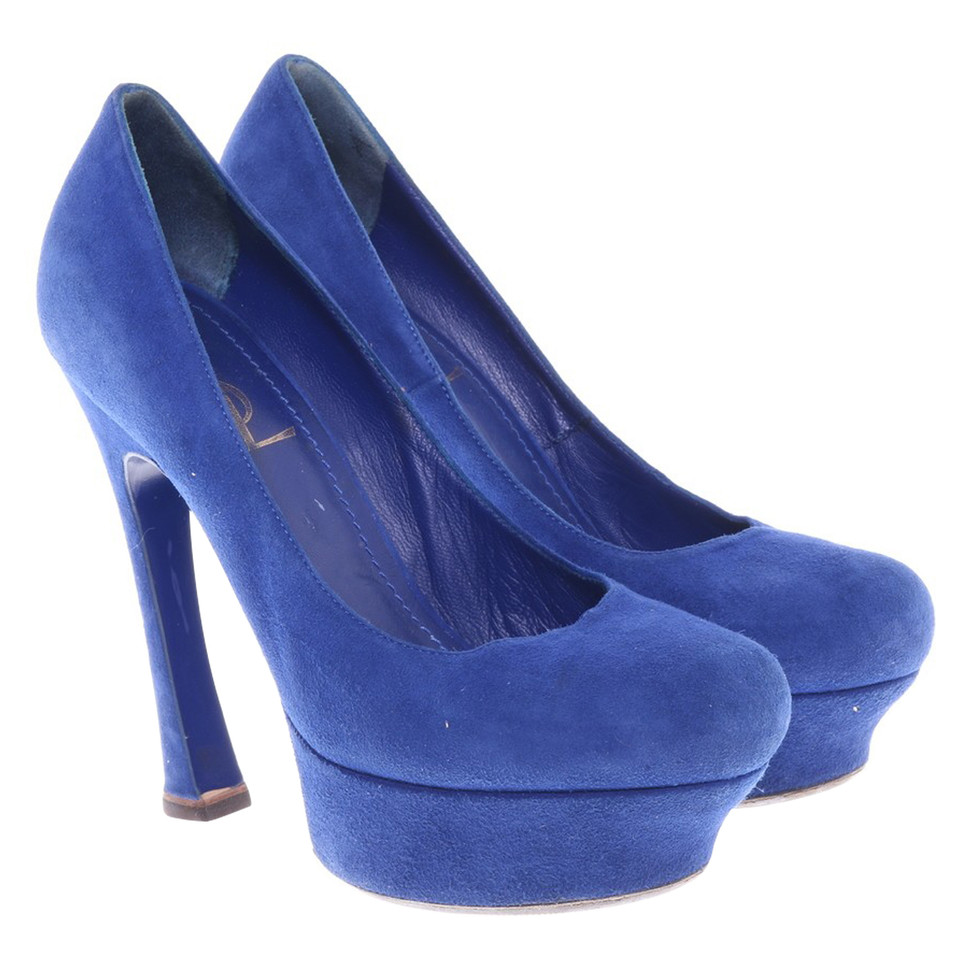 Saint Laurent Pumps in Blau