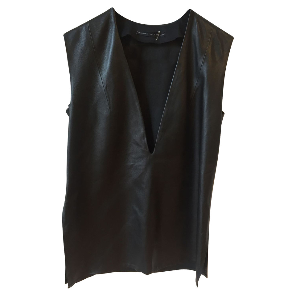 Anthony Vaccarello Leather Top