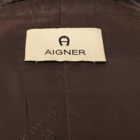 Aigner Giacca in pelle marrone
