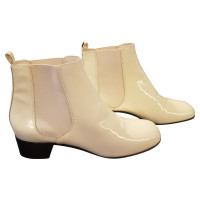 Chanel Ankle boots Patent leather in White