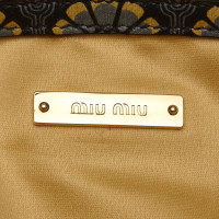 Miu Miu Printed Leather Madras Tote