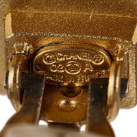 Chanel Gold-Ton CC Clip auf Ohrringe