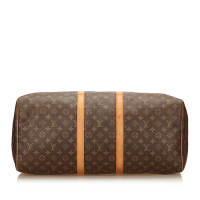 Louis Vuitton Keepall 55 in Tela in Marrone