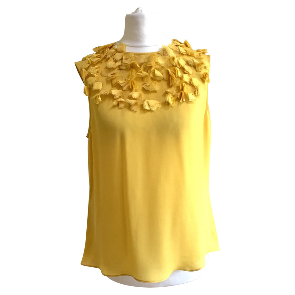 Carolina Herrera Top Silk in Yellow
