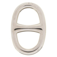 Hermès Silver-colored cloth ring