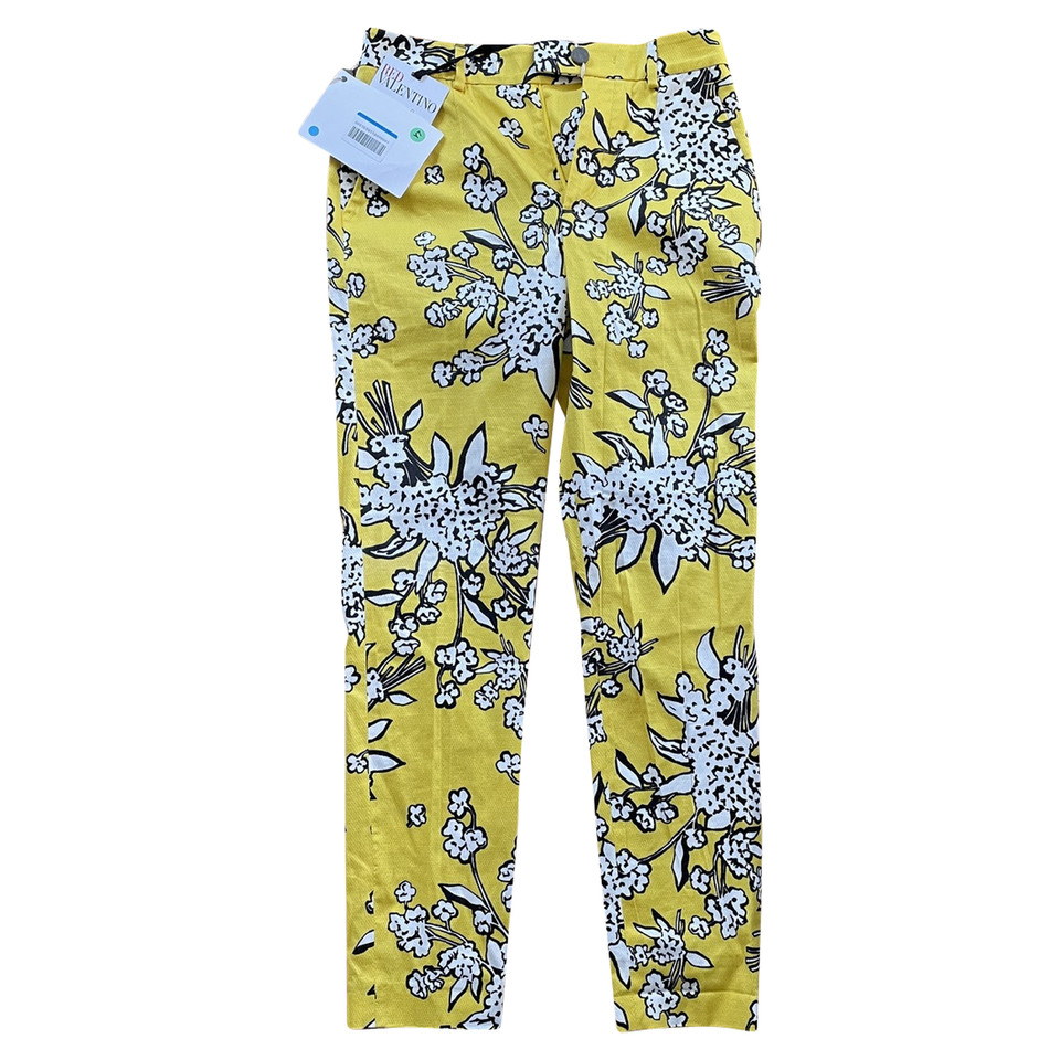 Red Valentino Trousers Cotton in Yellow