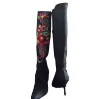 Just Cavalli Embroidered black boots