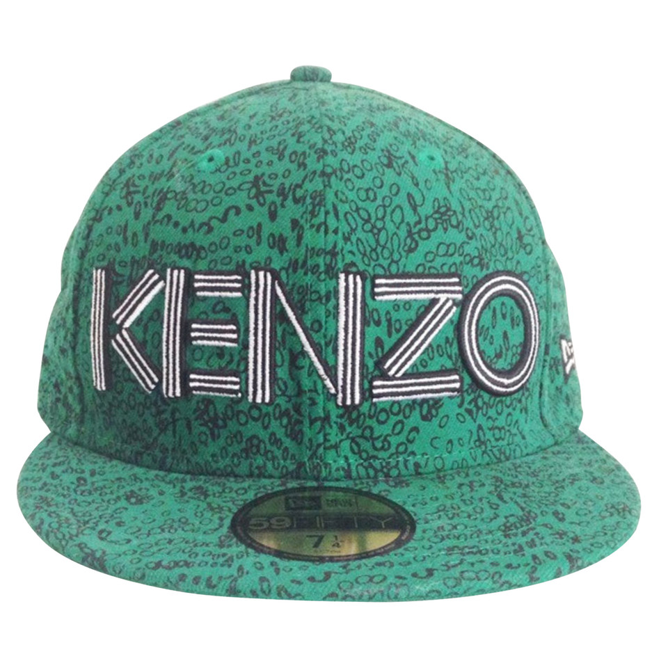 Kenzo Ongedragen groene Kenzo New Era Cap