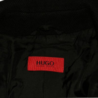 Hugo Boss Zwarte Wollen Coat
