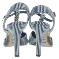 Fendi Sandalo tacco alto in blu e bianco