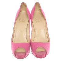 Christian Louboutin Pumps/Peeptoes Suede in Pink