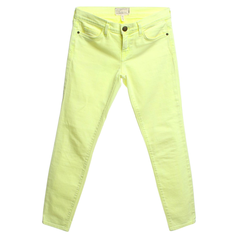 Current Elliott Jeans in Neon Yellow