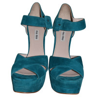 Miu Miu Platform Sandals suede