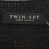 Twin Set Simona Barbieri Knitted coat with stripes