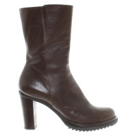 Jil Sander Mid Leather Ankle Boots