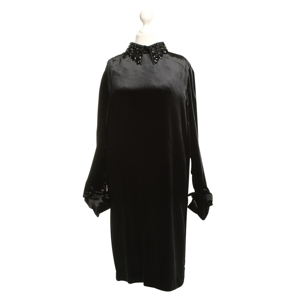 Prada Fluwelen jurk in zwart