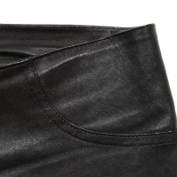 Jitrois Paire de Pantalon en Cuir en Noir