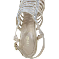 Fendi Fendi heels shoes strass crystal nude