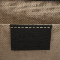 Gucci Interlocking Shoulder Bag Small Leer in Zwart