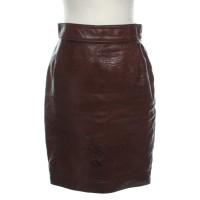 Moschino Cheap And Chic Rok Leer in Bruin