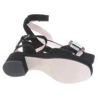 Miu Miu Platform sandal in black