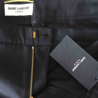 Saint Laurent Pantaloni di lana nera