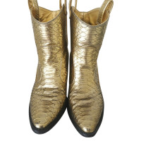 Giuseppe Zanotti Stiefeletten aus Leder in Gold