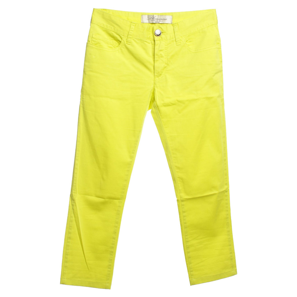 Blumarine Capri pants in neon yellow - Buy Second hand Blumarine Capri ...