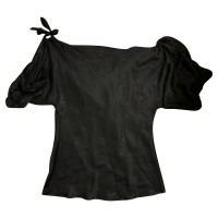 Alexander McQueen Top Silk in Black