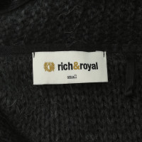 Rich & Royal Strickjacke in Dunkelgrau