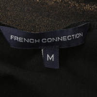 French Connection T-shirt in bruin / metallic