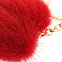 Aigner Key ring with fur trim