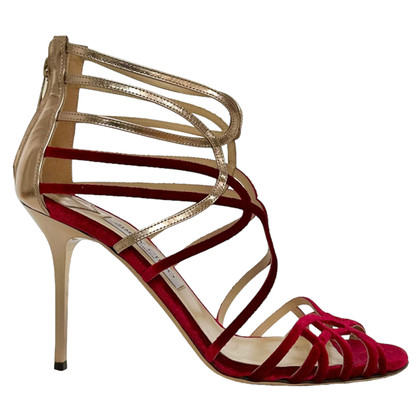 Jimmy Choo Pumps/Peeptoes aus Leder in Rot