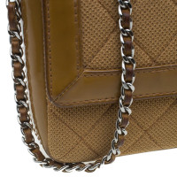 Chanel CChanel Brown wool & patent leather bag