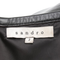 Sandro Leather skirt in black