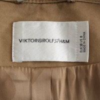 Viktor & Rolf For H&M Jacke/Mantel aus Baumwolle in Beige