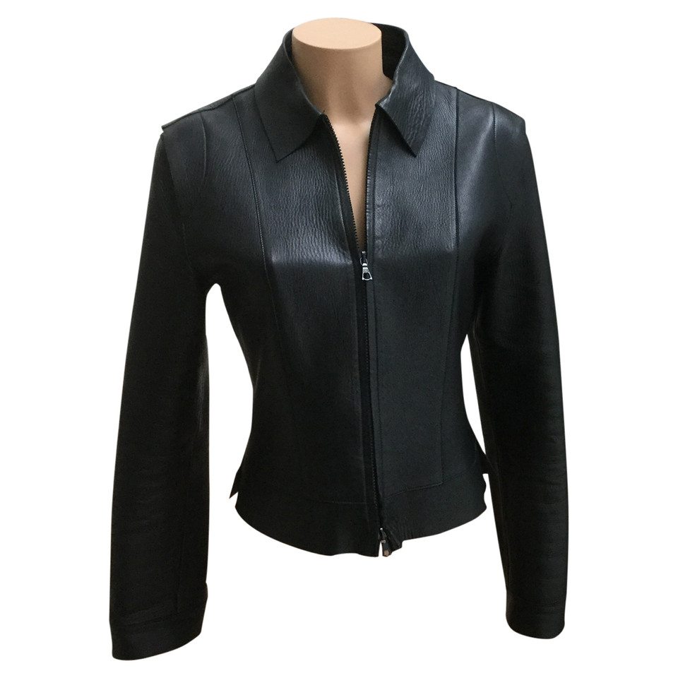 Ermanno Scervino Jacket/Coat Leather in Black