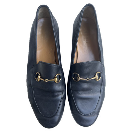 Gucci Slippers/Ballerina's Leer in Zwart