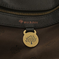 Mulberry Leather handbag in grey/black