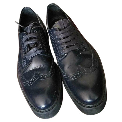 Massimo Dutti Lace-up shoes Leather in Blue