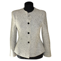 Armani Collezioni giacca di tweed in crema