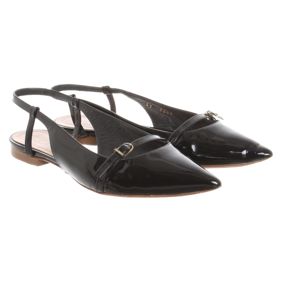 Unützer Slippers/Ballerinas Patent leather in Black