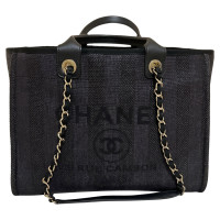 Chanel Deauville Tote Katoen in Zwart